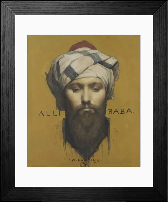 Framed Print : Ali Baba. Artist: Hawkins, Louis Welden (1849-1910) Framed Print : Ali Baba. Artist: Hawkins, Louis Welden (1849-1910)