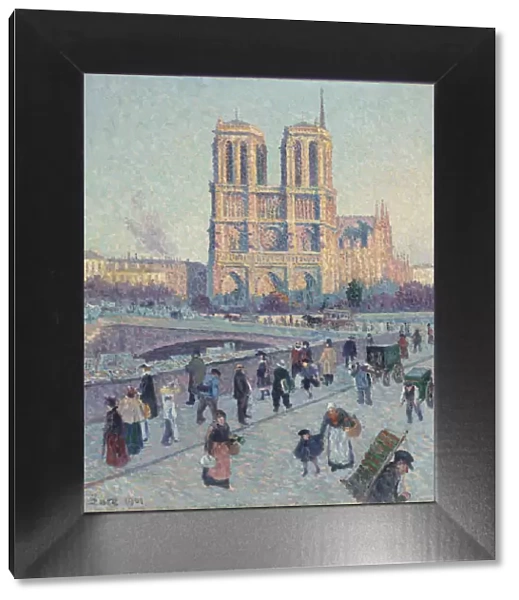 Pont Saint-Michel and Notre-Dame de Paris, 1901. Artist: Luce, Maximilien (1858-1941)