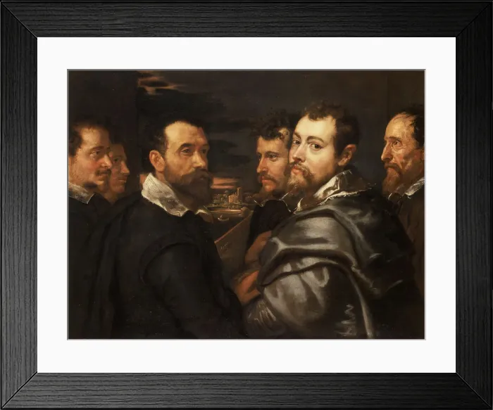 Framed Print : Self-Portrait in a Circle of Friends from Mantua, ca 1604. Artist: Rubens, Pieter Paul (1577-1640) Framed Print : Self-Portrait in a Circle of Friends from Mantua, ca 1604. Artist: Rubens, Pieter Paul (1577-1640)