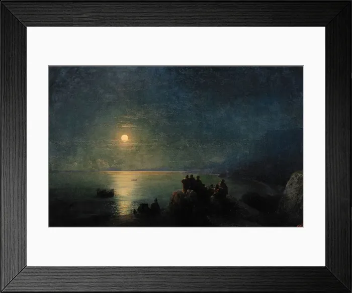 Framed Print : Ancient Greek poets by the waters edge in the Moonlight, 1886. Artist: Aivazovsky, Ivan Konstantinovich (1817-1900) Framed Print : Ancient Greek poets by the waters edge in the Moonlight, 1886. Artist: Aivazovsky, Ivan Konstantinovich (1817-1900)