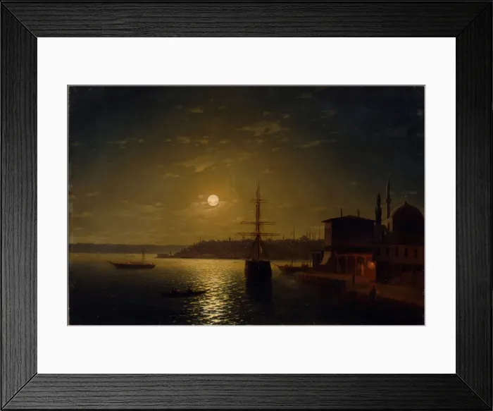 Framed Print : Golden Horn. Turkey, after 1845. Artist: Aivazovsky, Ivan Konstantinovich (1817-1900) Framed Print : Golden Horn. Turkey, after 1845. Artist: Aivazovsky, Ivan Konstantinovich (1817-1900)