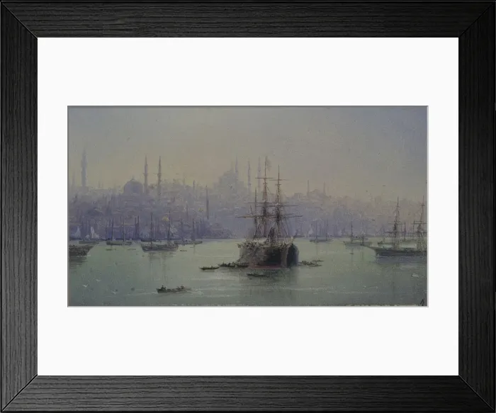 Framed Print : Golden Horn, 1895. Artist: Aivazovsky, Ivan Konstantinovich (1817-1900) Framed Print : Golden Horn, 1895. Artist: Aivazovsky, Ivan Konstantinovich (1817-1900)