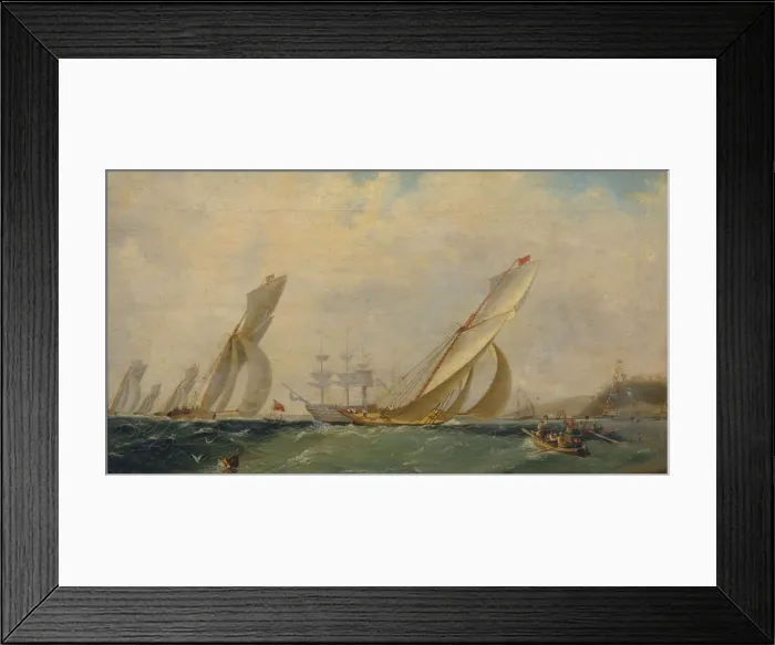 Framed Print : Frigate on a sea, 1838. Artist: Aivazovsky, Ivan Konstantinovich (1817-1900) Framed Print : Frigate on a sea, 1838. Artist: Aivazovsky, Ivan Konstantinovich (1817-1900)