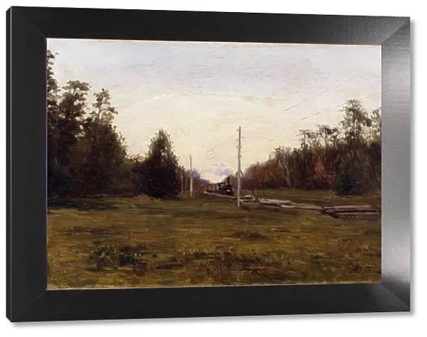 Landscape with a Train. Artist: Aladzhalov, Manuil Christoforovich (1862-1934)