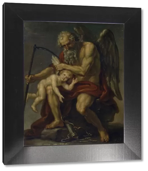 Saturn Cutting off Cupid?s Wings with a Scythe, 1802. Artist: Akimov, Ivan Akimovich (1754-1814)