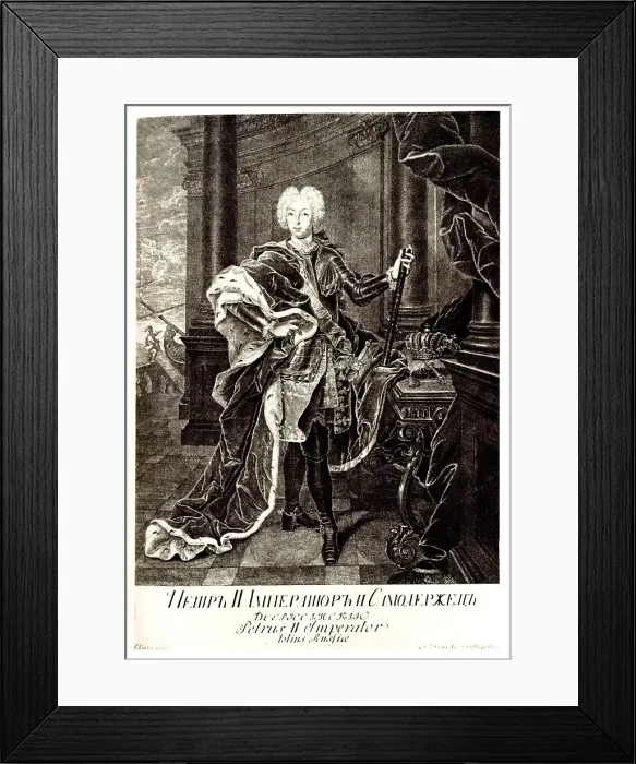 Framed Print : Portrait of the Tsar Peter II of Russia (1715-1730). Artist: Anonymous Framed Print : Portrait of the Tsar Peter II of Russia (1715-1730). Artist: Anonymous