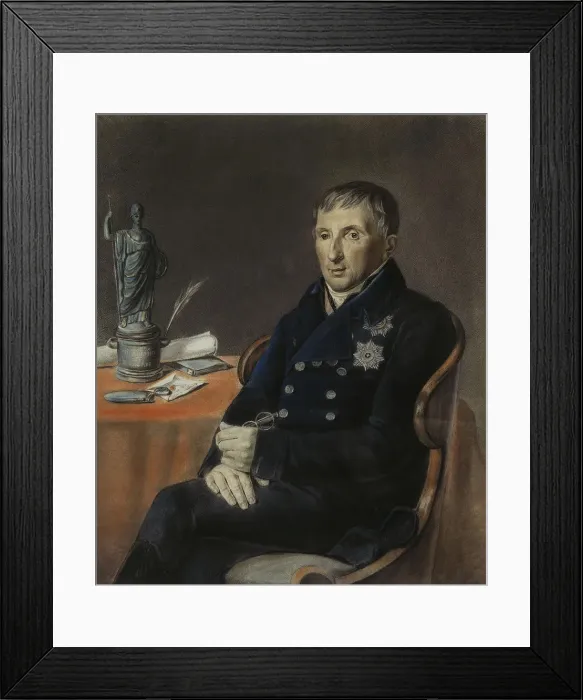 Framed Print : Portrait of Alexey Nikolayevich Olenin (1763-1843), 1833. Artist: Anonymous Framed Print : Portrait of Alexey Nikolayevich Olenin (1763-1843), 1833. Artist: Anonymous