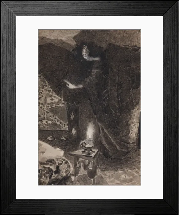 Framed Print : Illustration to the poem The Demon by Mikhail Lermontov, 1890-1900. Artist: Vrubel, Mikhail Alexandrovich (1856-1910) Framed Print : Illustration to the poem The Demon by Mikhail Lermontov, 1890-1900. Artist: Vrubel, Mikhail Alexandrovich (1856-1910)