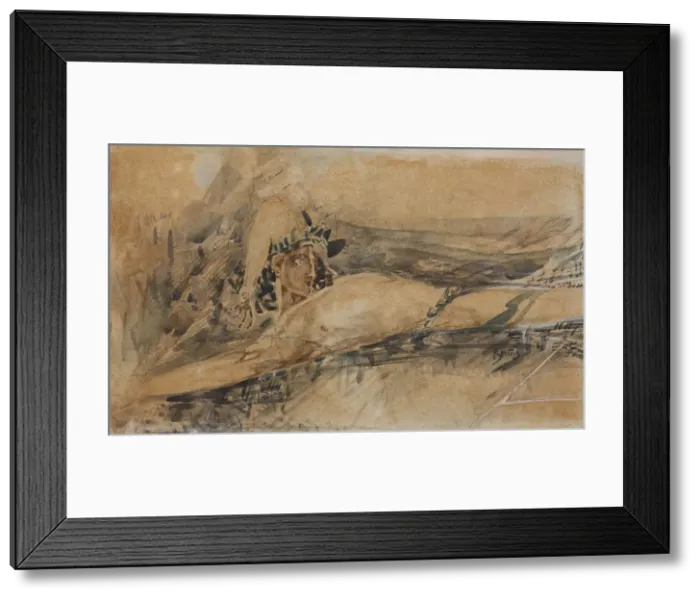 Framed Print : The Demon downcast, 1901. Artist: Vrubel, Mikhail Alexandrovich (1856-1910) Framed Print : The Demon downcast, 1901. Artist: Vrubel, Mikhail Alexandrovich (1856-1910)