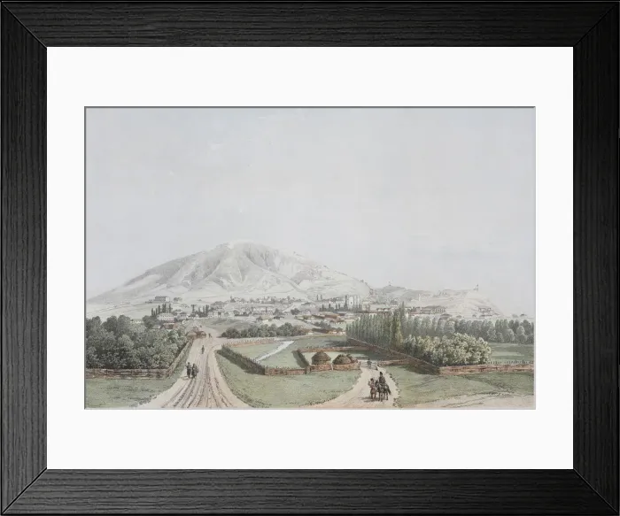 Framed Print : View of Pyatigorsk, Mid of the 19th century. Artist: Anonymous Framed Print : View of Pyatigorsk, Mid of the 19th century. Artist: Anonymous
