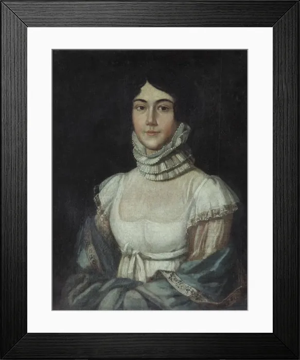 Framed Print : Portrait of Maria Mikhaylovna Lermontova (1795-1817), 1810s. Artist: Anonymous Framed Print : Portrait of Maria Mikhaylovna Lermontova (1795-1817), 1810s. Artist: Anonymous