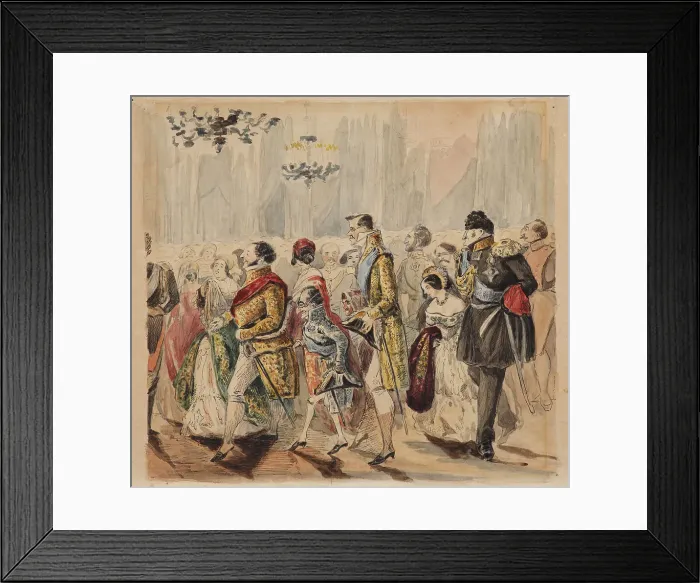 Framed Print : High Society Ball, First quarter of 19th century. Artist: Baranov, Vasili Venediktovich (1792-1836) Framed Print : High Society Ball, First quarter of 19th century. Artist: Baranov, Vasili Venediktovich (1792-1836)