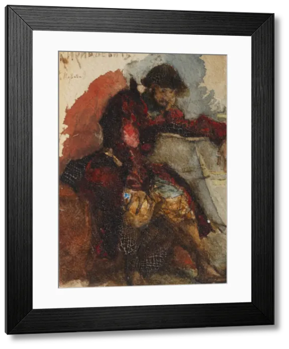 Framed Print : Illustration to the poem The Song of the Merchant Kalashnikov by M. Lermontov, 1880s. Artist: Vrubel, Mikhail Alexandrovich (1856-1910) Framed Print : Illustration to the poem The Song of the Merchant Kalashnikov by M. Lermontov, 1880s. Artist: Vrubel, Mikhail Alexandrovich (1856-1910)
