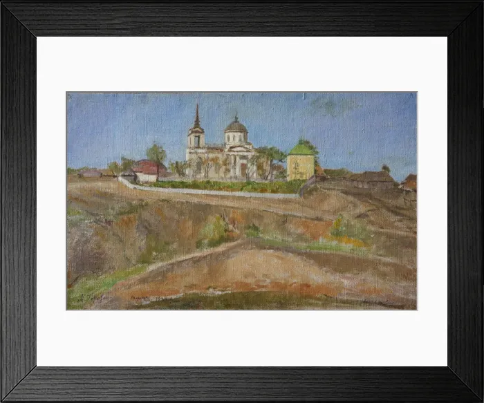 Framed Print : Tarkhany. View of the Church of the Archangel Michael, 1938. Artist: Gokhstein, Meer Michailovich (1872-1942) Framed Print : Tarkhany. View of the Church of the Archangel Michael, 1938. Artist: Gokhstein, Meer Michailovich (1872-1942)