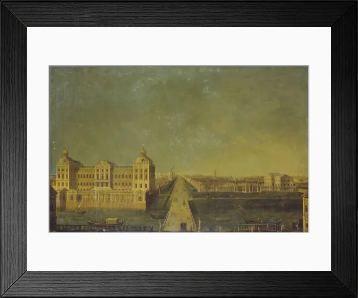 Framed Print : View of the Nevsky Prospekt from the Anichkov Palace with the Shuvalovs House, Second Half of the 18th cen Artist: Anonymous Framed Print : View of the Nevsky Prospekt from the Anichkov Palace with the Shuvalovs House, Second Half of the 18th cen Artist: Anonymous