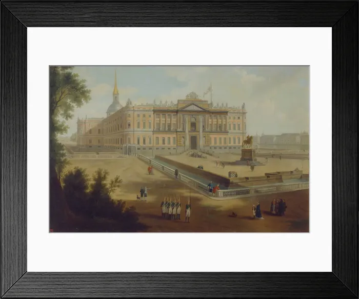 Framed Print : View of the Michael Palace in St. Petersburg, 1800s. Artist: Anonymous Framed Print : View of the Michael Palace in St. Petersburg, 1800s. Artist: Anonymous