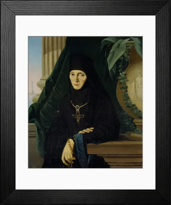 Framed Print : Mother Superior Maria (Tuchkova), 1840s. Artist: Anonymous Framed Print : Mother Superior Maria (Tuchkova), 1840s. Artist: Anonymous
