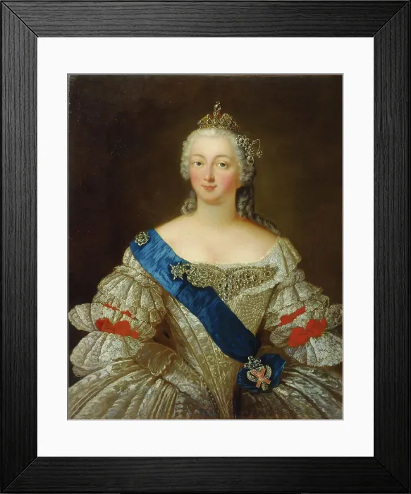 Framed Print : Portrait of Empress Elisabeth Petrovna (1709-1762), 1740s. Artist: Anonymous Framed Print : Portrait of Empress Elisabeth Petrovna (1709-1762), 1740s. Artist: Anonymous