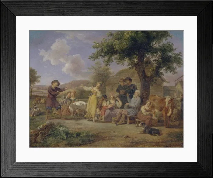 Framed Print : Peasants merry-making, Second Half of the 18th cen Artist: Anonymous Framed Print : Peasants merry-making, Second Half of the 18th cen Artist: Anonymous