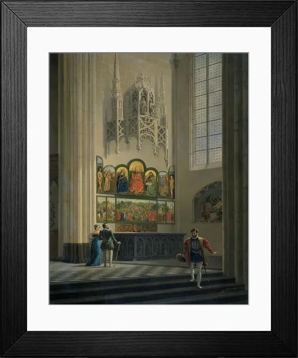 Framed Print : The Ghent Altarpiece in St Bavo Cathedral in Ghent, 1829. Artist: De Noter, Pieter-Frans (1779-1842) Framed Print : The Ghent Altarpiece in St Bavo Cathedral in Ghent, 1829. Artist: De Noter, Pieter-Frans (1779-1842)