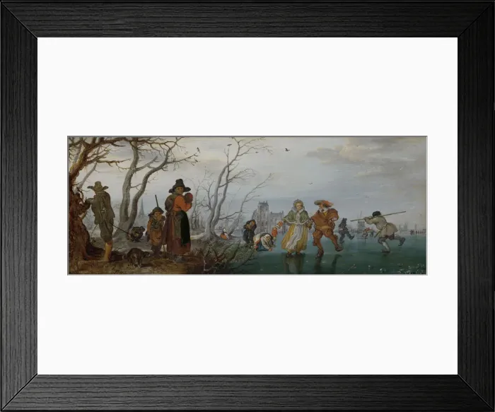 Framed Print : Winter (Amusement on the Ice), 1625. Artist: Venne, Adriaen Pietersz. van de (1589-1662) Framed Print : Winter (Amusement on the Ice), 1625. Artist: Venne, Adriaen Pietersz. van de (1589-1662)