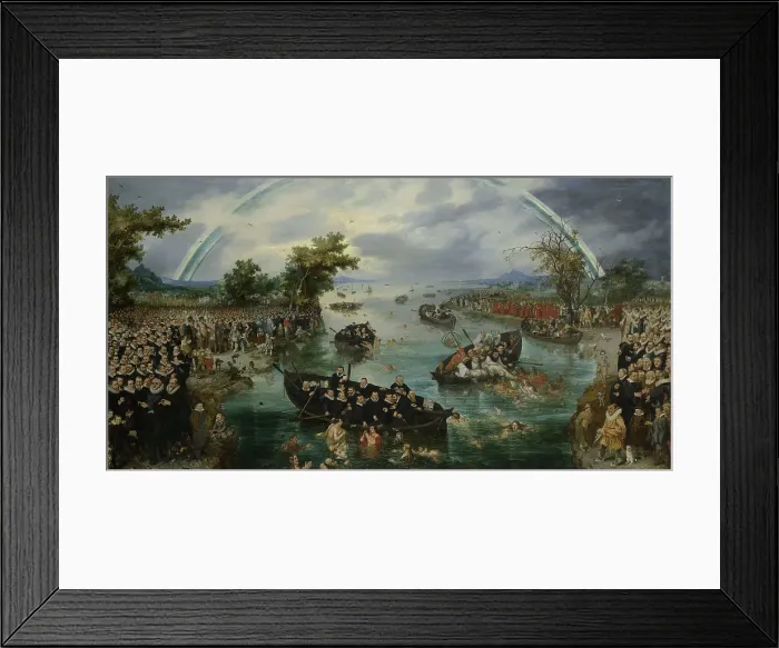 Framed Print : Fishing for Souls, 1614. Artist: Venne, Adriaen Pietersz. van de (1589-1662) Framed Print : Fishing for Souls, 1614. Artist: Venne, Adriaen Pietersz. van de (1589-1662)