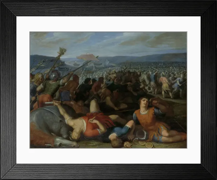 Framed Print : The Batavians Defeating the Romans on the Rhine, 1613. Artist: Veen, Otto van (1556-1629) Framed Print : The Batavians Defeating the Romans on the Rhine, 1613. Artist: Veen, Otto van (1556-1629)