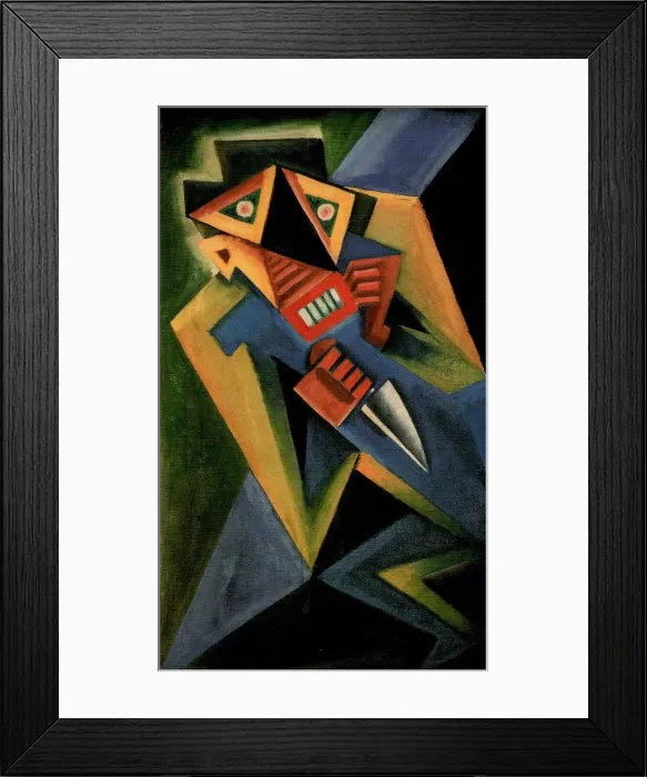 Framed Print : Fantomas, 1918. Artist: Capek, Josef (1887-1945) Framed Print : Fantomas, 1918. Artist: Capek, Josef (1887-1945)