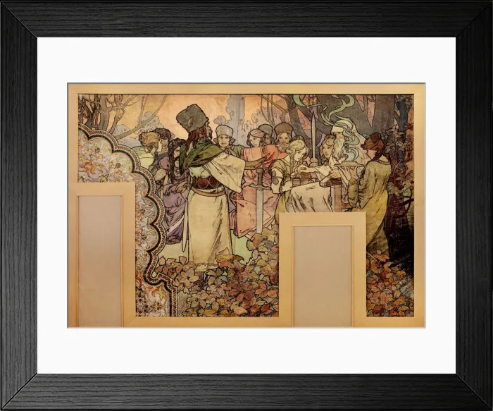 Framed Print : Wall painting for the Exposition Universelle of 1900, 1899-1900. Artist: Mucha, Alfons Marie (1860-1939) Framed Print : Wall painting for the Exposition Universelle of 1900, 1899-1900. Artist: Mucha, Alfons Marie (1860-1939)