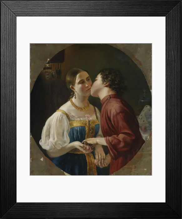 Framed Print : The Paschal greeting. Artist: Anonymous Framed Print : The Paschal greeting. Artist: Anonymous