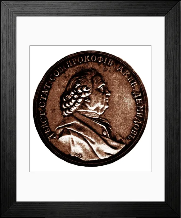 Framed Print : Prokofi Akinfievich Demidov (1710?1786). Artist: Anonymous Framed Print : Prokofi Akinfievich Demidov (1710?1786). Artist: Anonymous