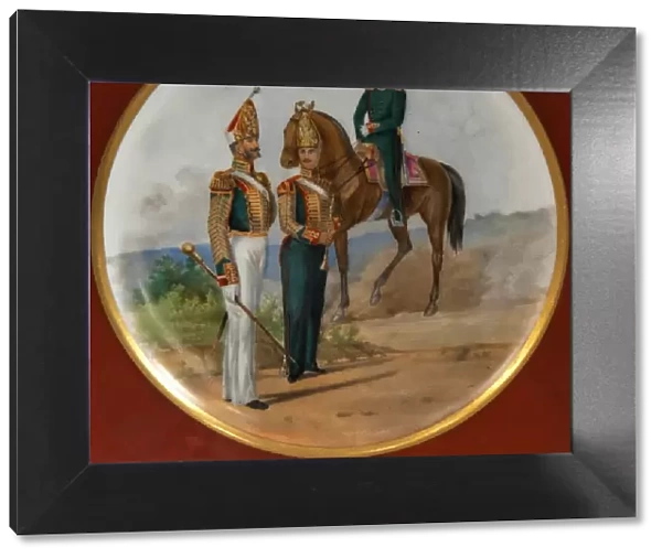 Russian Grenadiers (Plate), 1850s. Artist: Anonymous