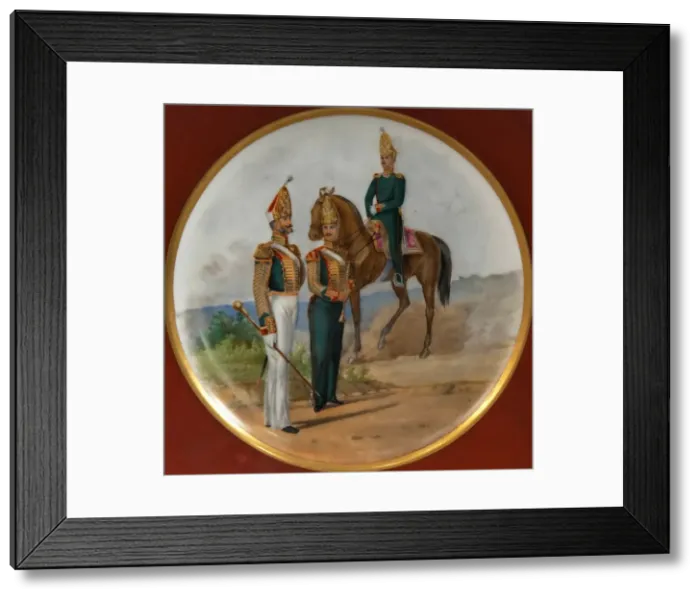Framed Print : Russian Grenadiers (Plate), 1850s. Artist: Anonymous Framed Print : Russian Grenadiers (Plate), 1850s. Artist: Anonymous