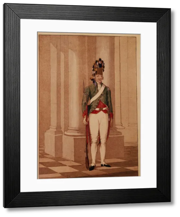 Framed Print : Lifeguard Grenadier at the time of Empress Catherine II. Artist: Anonymous Framed Print : Lifeguard Grenadier at the time of Empress Catherine II. Artist: Anonymous