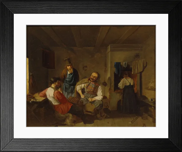 Framed Print : The Draughts Players, End of 19th cen Artist: Anonymous Framed Print : The Draughts Players, End of 19th cen Artist: Anonymous