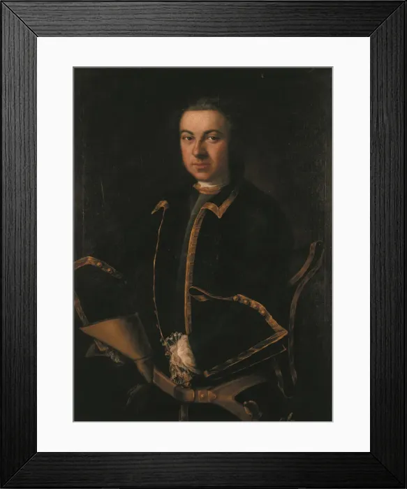 Framed Print : Officer of the guard, End 1720s. Artist: Anonymous Framed Print : Officer of the guard, End 1720s. Artist: Anonymous
