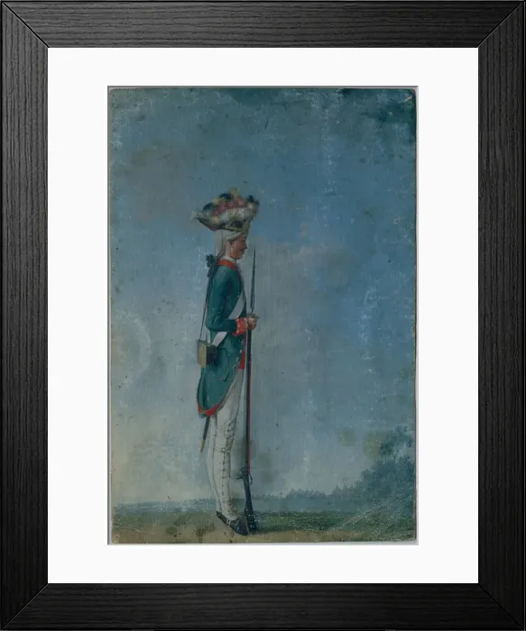 Framed Print : Grenadier of the Preobrazhensky Regiment, End of 1770s. Artist: Anonymous Framed Print : Grenadier of the Preobrazhensky Regiment, End of 1770s. Artist: Anonymous