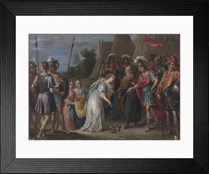 Framed Print : Armida before Godfrey of Bouillon, 1628?1630. Artist: Teniers, David, the Younger (1610-1690) Framed Print : Armida before Godfrey of Bouillon, 1628?1630. Artist: Teniers, David, the Younger (1610-1690)