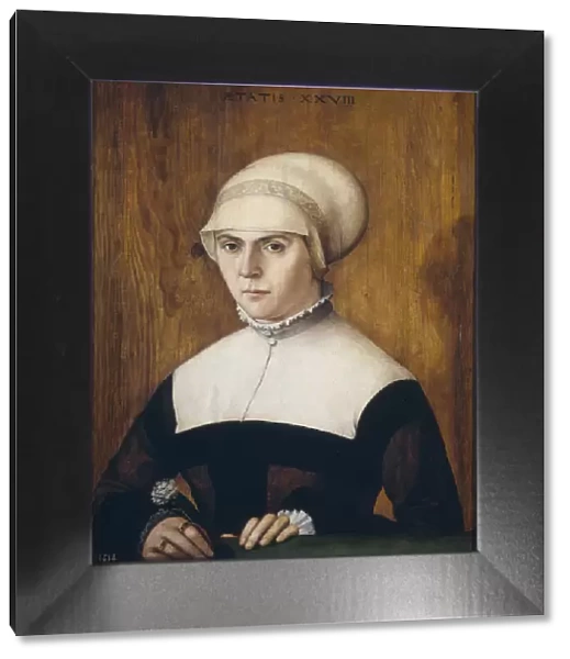 The wife of Jorg Zorer, at the age of 28, 1531. Artist: Amberger, Christoph (ca. 1500-1562)