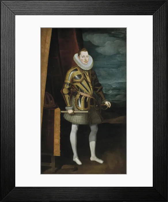 Framed Print : Portrait of Philip III (1578-1621), King of Spain and Portugal, 1606. Artist: Pantoja de la Cruz, Juan (1553-1608) Framed Print : Portrait of Philip III (1578-1621), King of Spain and Portugal, 1606. Artist: Pantoja de la Cruz, Juan (1553-1608)