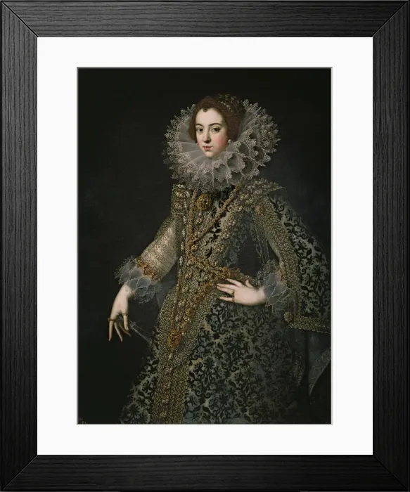 Framed Print : Portrait of Elisabeth of France (1602-1644), Queen consort of Spain, c. 1620. Artist: Anonymous Framed Print : Portrait of Elisabeth of France (1602-1644), Queen consort of Spain, c. 1620. Artist: Anonymous