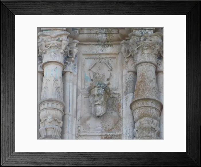 Framed Print : Bust of Francisco Pizarro. Artist: Anonymous Framed Print : Bust of Francisco Pizarro. Artist: Anonymous