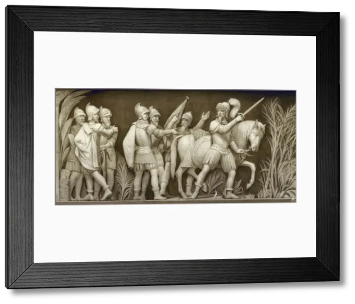 Framed Print : Pizarro Going to Peru (The frieze in the Rotunda of the United States Capitol), 1860-1873. Artist: Brumidi, Constantino (1805-1880) Framed Print : Pizarro Going to Peru (The frieze in the Rotunda of the United States Capitol), 1860-1873. Artist: Brumidi, Constantino (1805-1880)