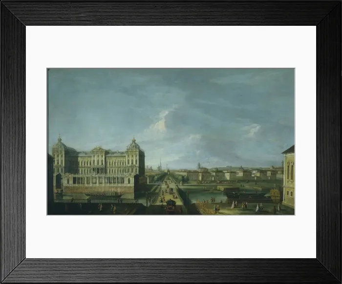 Framed Print : View of the Nevsky Prospekt and the Anichkov Palace, Second Half of the 18th cen Artist: Anonymous Framed Print : View of the Nevsky Prospekt and the Anichkov Palace, Second Half of the 18th cen Artist: Anonymous