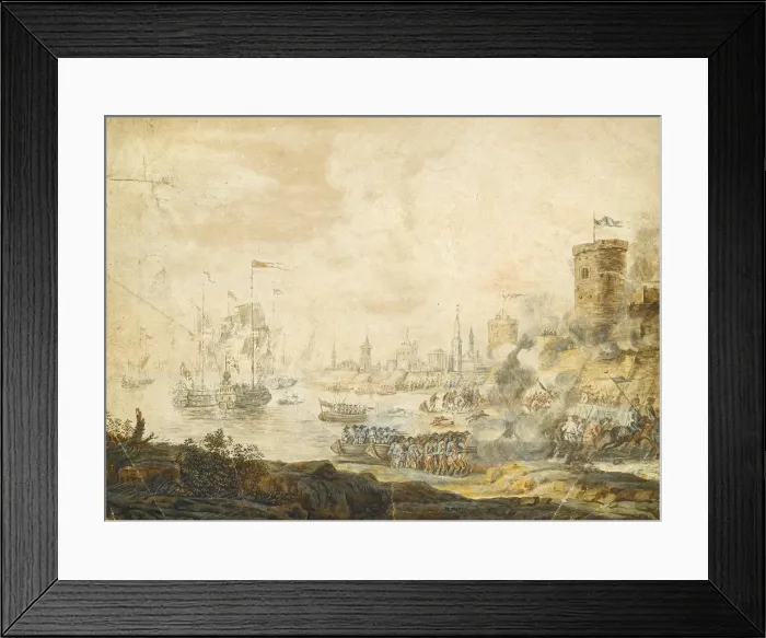 Framed Print : The naval Battle of Chesma on 5 July 1770, 18th century. Artist: Anonymous Framed Print : The naval Battle of Chesma on 5 July 1770, 18th century. Artist: Anonymous