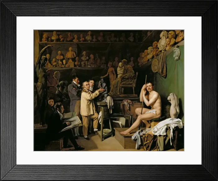 Framed Print : The Studio of Jean Antoine Houdon (1741-1828), after 1803. Artist: Boilly, Louis-Leopold (1761-1845) Framed Print : The Studio of Jean Antoine Houdon (1741-1828), after 1803. Artist: Boilly, Louis-Leopold (1761-1845)
