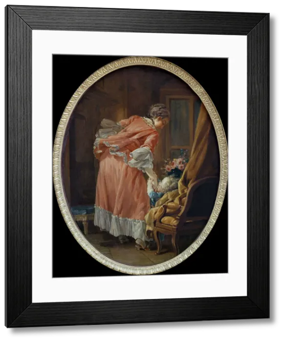 Framed Print : The Spoiled Child (L Enfant gate), c. 1740. Artist: Boucher, Francois (1703-1770) Framed Print : The Spoiled Child (L Enfant gate), c. 1740. Artist: Boucher, Francois (1703-1770)