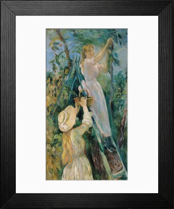 Framed Print : The Cherry Pickers (Le Cerisier), 1891. Artist: Morisot, Berthe (1841-1895) Framed Print : The Cherry Pickers (Le Cerisier), 1891. Artist: Morisot, Berthe (1841-1895)