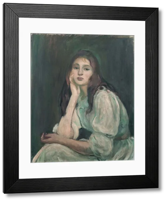 Framed Print : Julie Daydreaming (Julie reveuse), 1894. Artist: Morisot, Berthe (1841-1895) Framed Print : Julie Daydreaming (Julie reveuse), 1894. Artist: Morisot, Berthe (1841-1895)