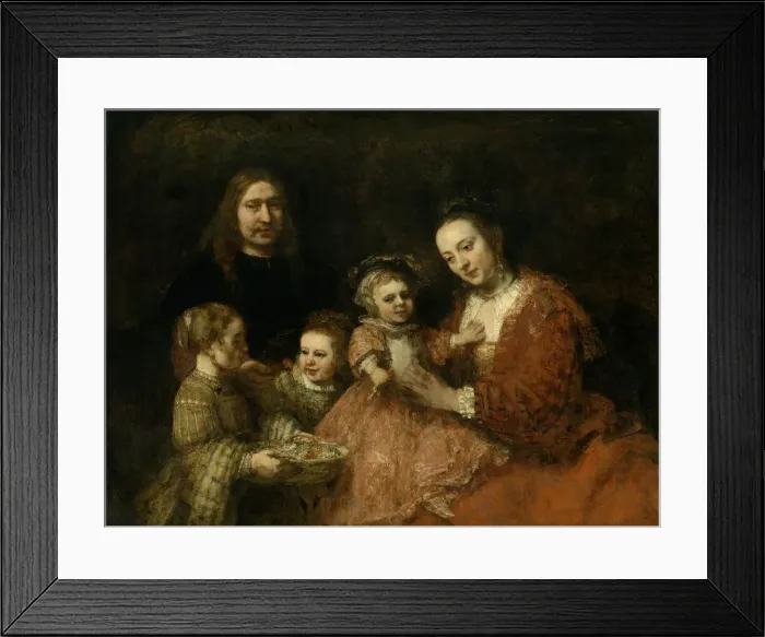 Framed Print : Family portrait, ca 1665. Artist: Rembrandt van Rhijn (1606-1669) Framed Print : Family portrait, ca 1665. Artist: Rembrandt van Rhijn (1606-1669)